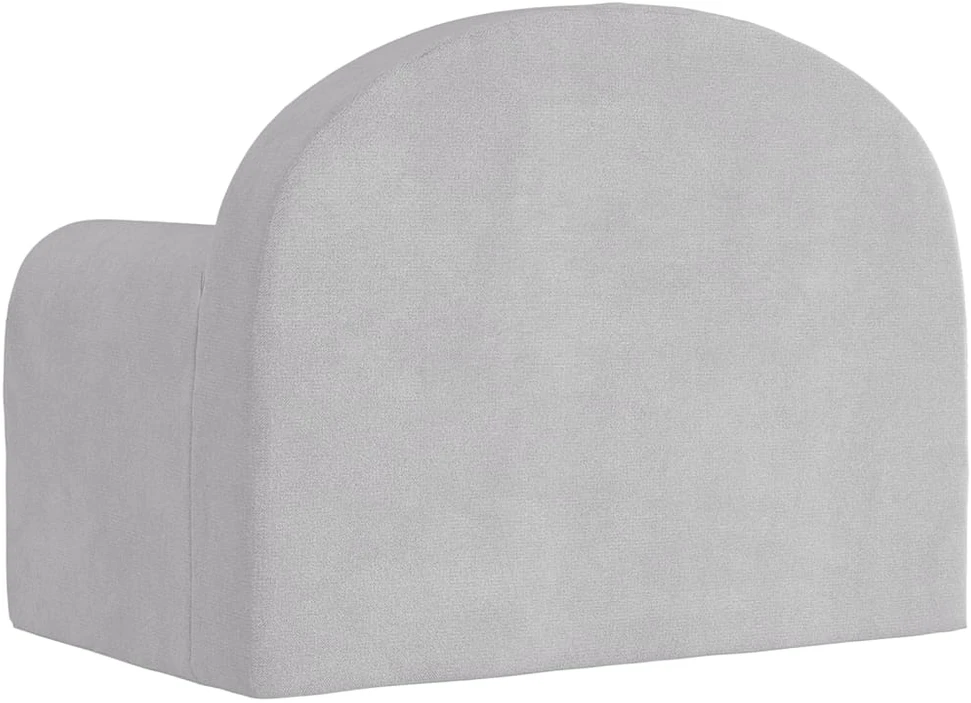 Vaikiška sofa, šviesiai pilkos spalvos, minkštas pliušas