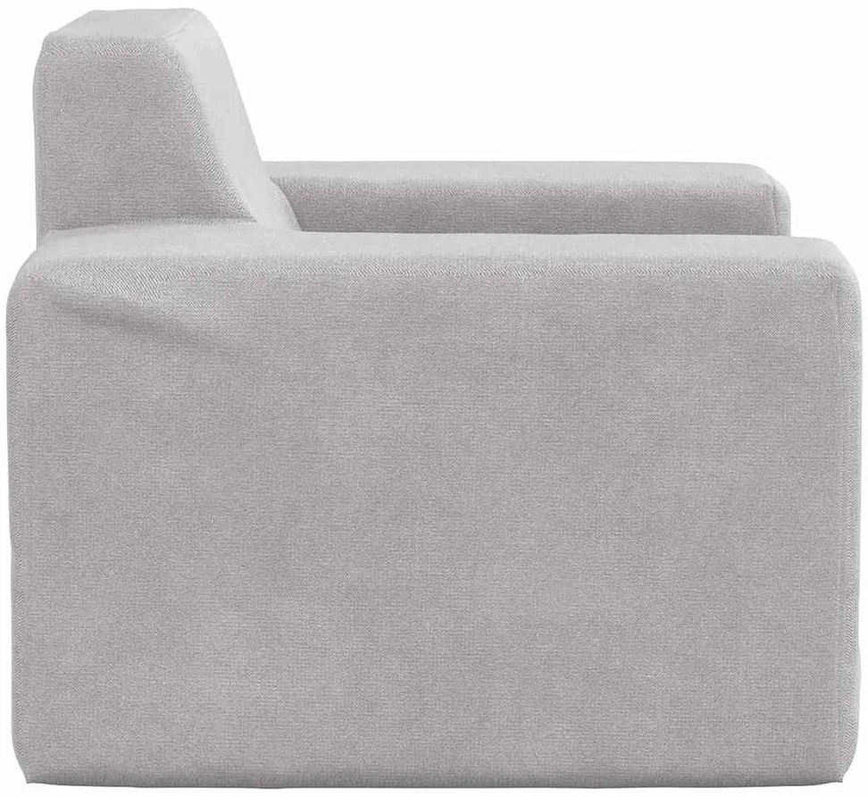 Vaikiška sofa, šviesiai pilkos spalvos, minkštas pliušas