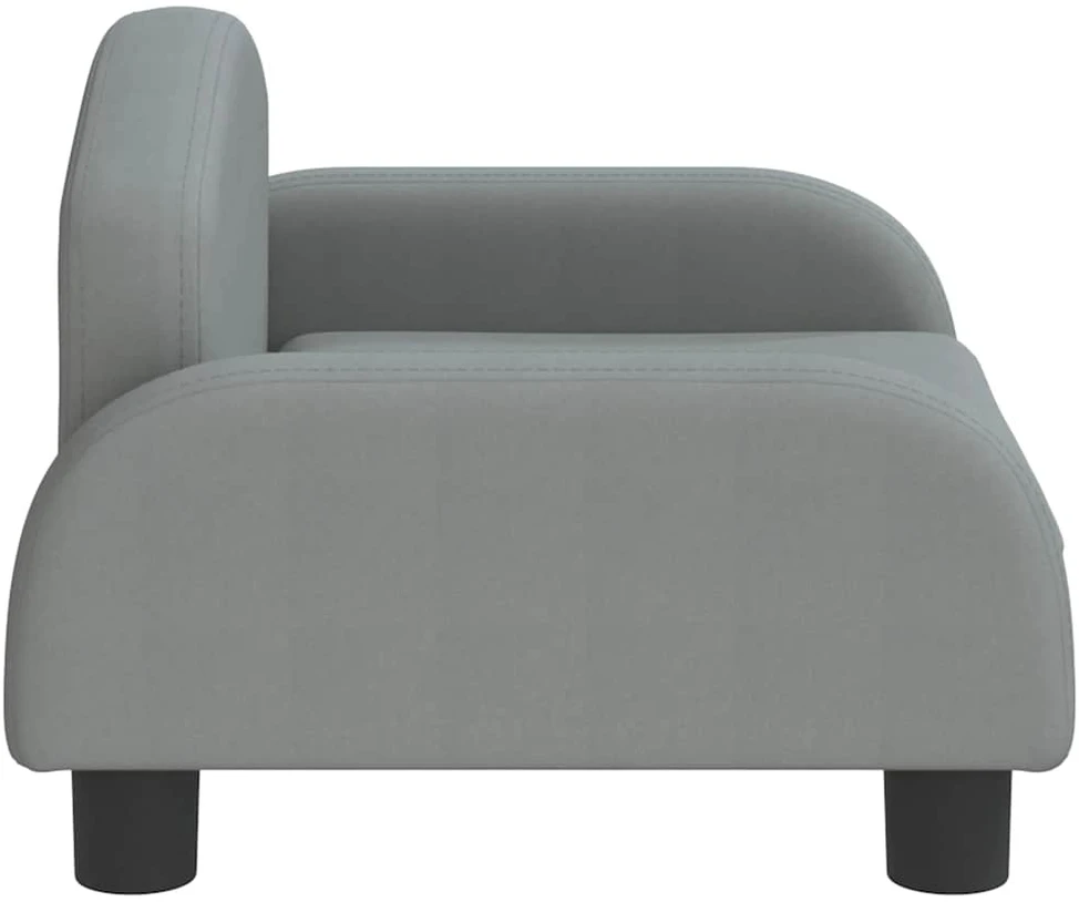Vaikiška sofa, šviesiai pilkos spalvos, 50x40x30cm, audinys