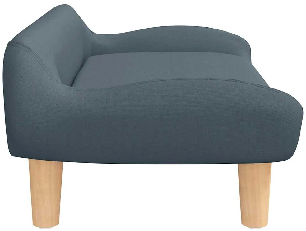 Vaikiška sofa, tamsiai pilka, 70x40x24 cm, audinys