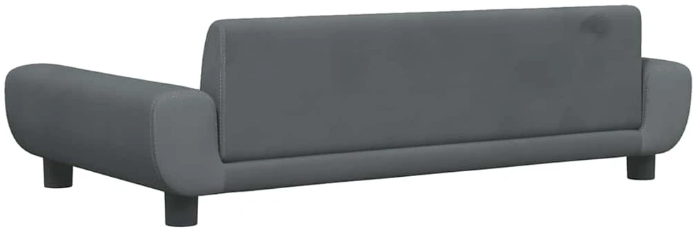 Vaikiška sofa, tamsiai pilkos spalvos, 100x54x33cm, aksomas
