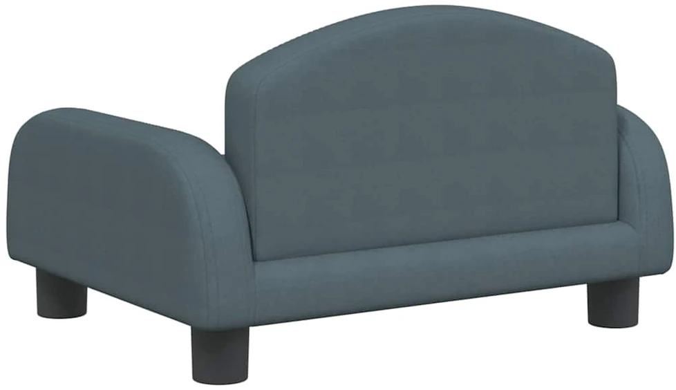 Vaikiška sofa, tamsiai pilkos spalvos, 50x40x30cm, audinys