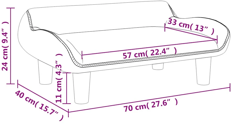 Vaikiška sofa, tamsiai pilkos spalvos, 70x40x24cm, aksomas