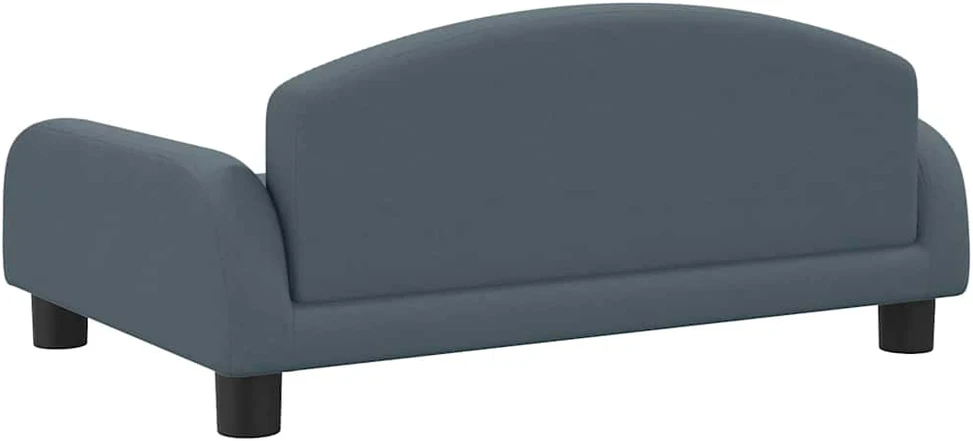 Vaikiška sofa, tamsiai pilkos spalvos, 70x45x30cm, audinys
