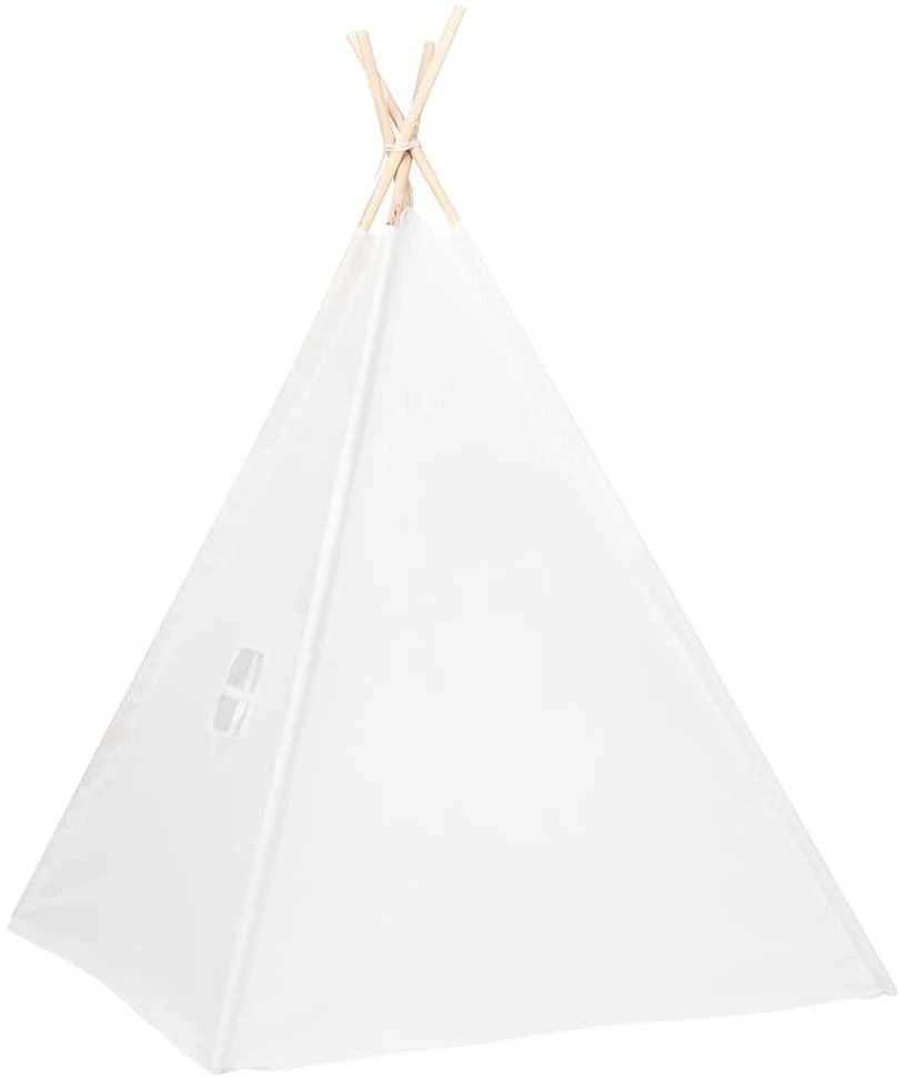 Vaikiška tipi palapinė, balta, 120x120x150cm, persiko oda