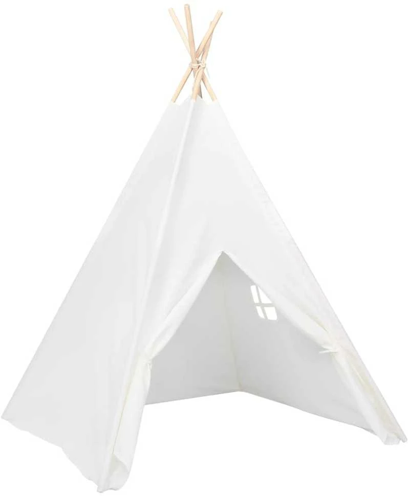 Vaikiška tipi palapinė, balta, 120x120x150cm, persiko oda