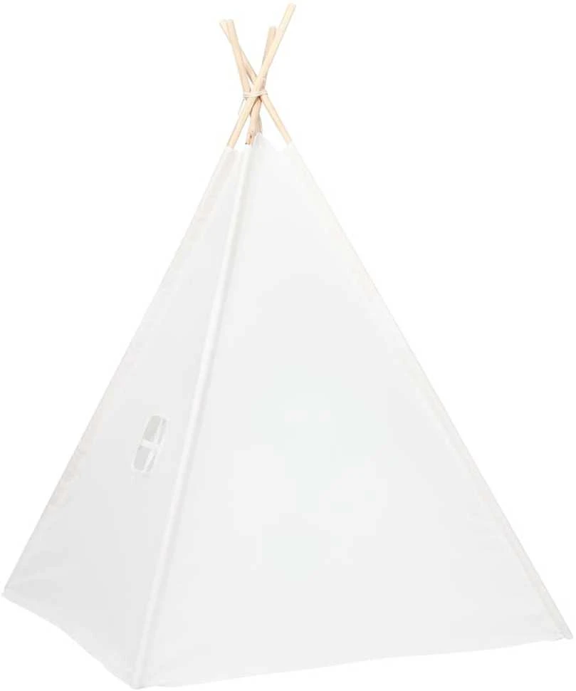 Vaikiška tipi palapinė, balta, 120x120x150cm, persiko oda