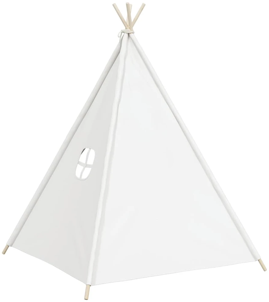 Vaikiška tipi palapinė, balta, 120x120x150cm, persiko oda