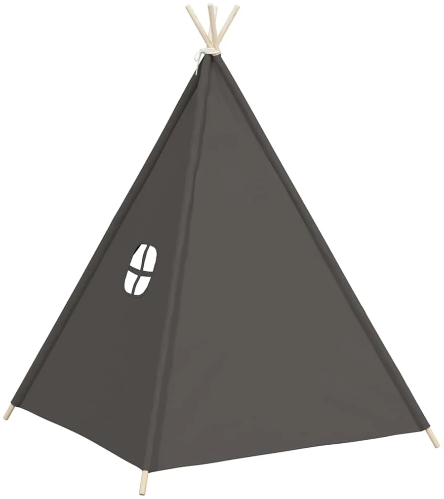 Vaikiška tipi palapinė, pilka, 120x120x150cm, persiko oda