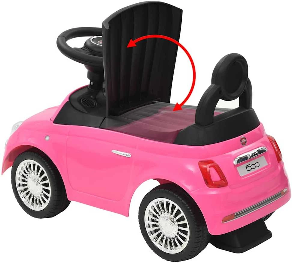 Vaikiškas automobilis Fiat 500, rožinis