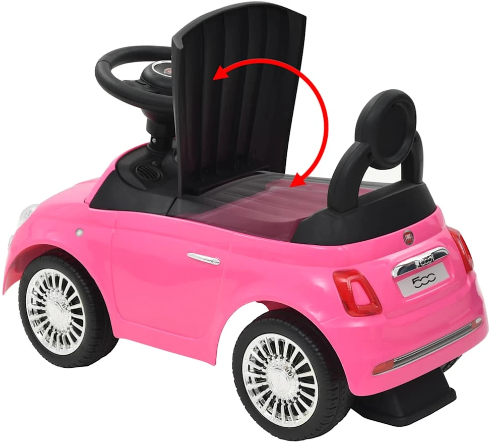 Vaikiškas automobilis Fiat 500, rožinis