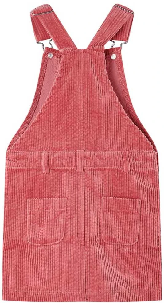 Vaikiškas kombinezonas-suknelė, rožinės spalvos, velvetas, 116 dydžio
