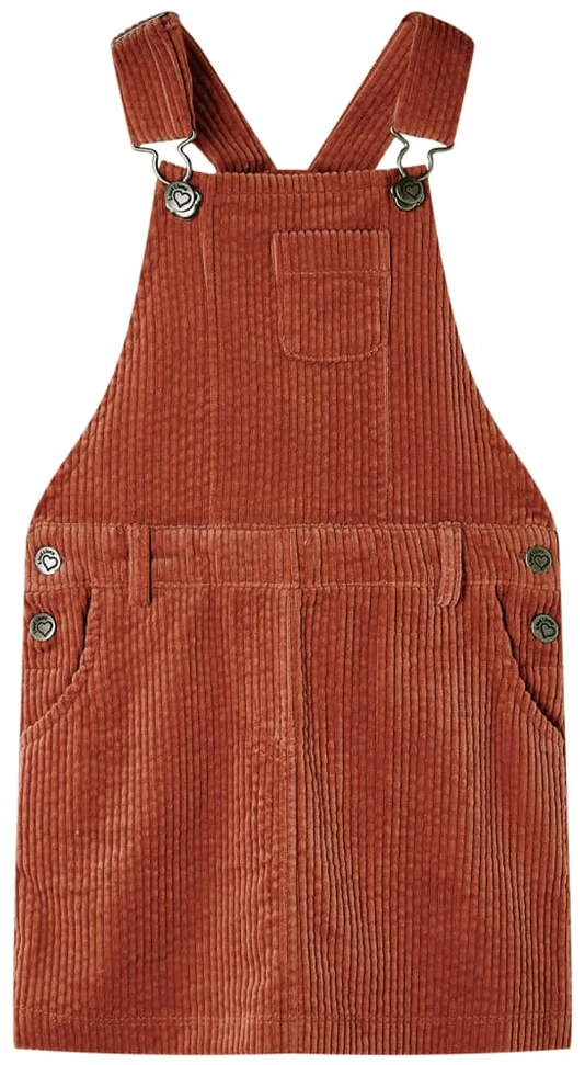 Vaikiškas kombinezonas-suknelė, smėlio spalvos, velvetas, 104 dydžio