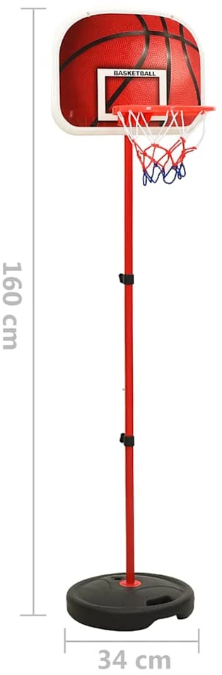 Vaikiškas krepšinio rinkinys, 160cm, reguliuojamas