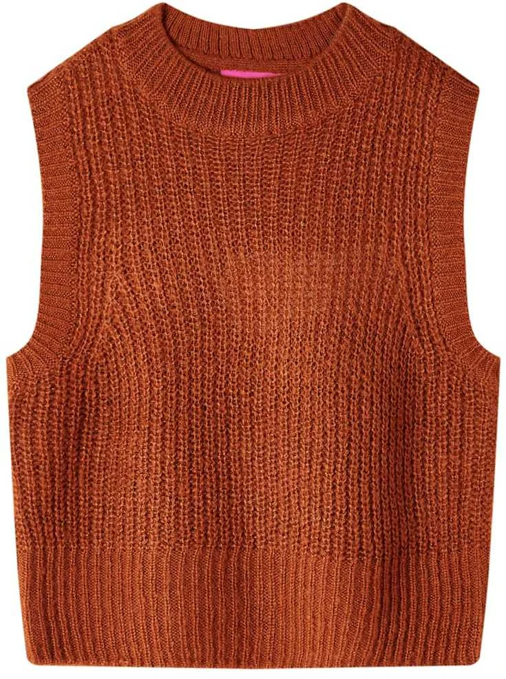 Vaikiškas megztinis-liemenė, smėlio spalvos, megztas, 92 dydžio