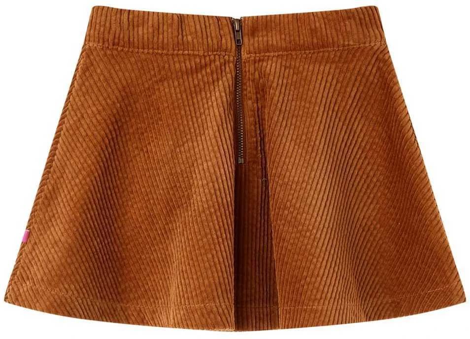 Vaikiškas sijonas su kišenėmis, smėlio spalvos, velvetas, 92 dydžio