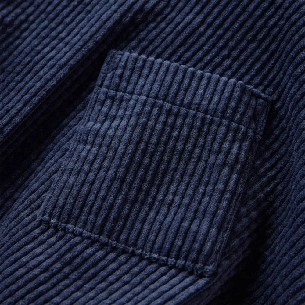 Vaikiškas sijonas su kišenėmis, tamsiai mėlynas, velvetas, 92 dydžio