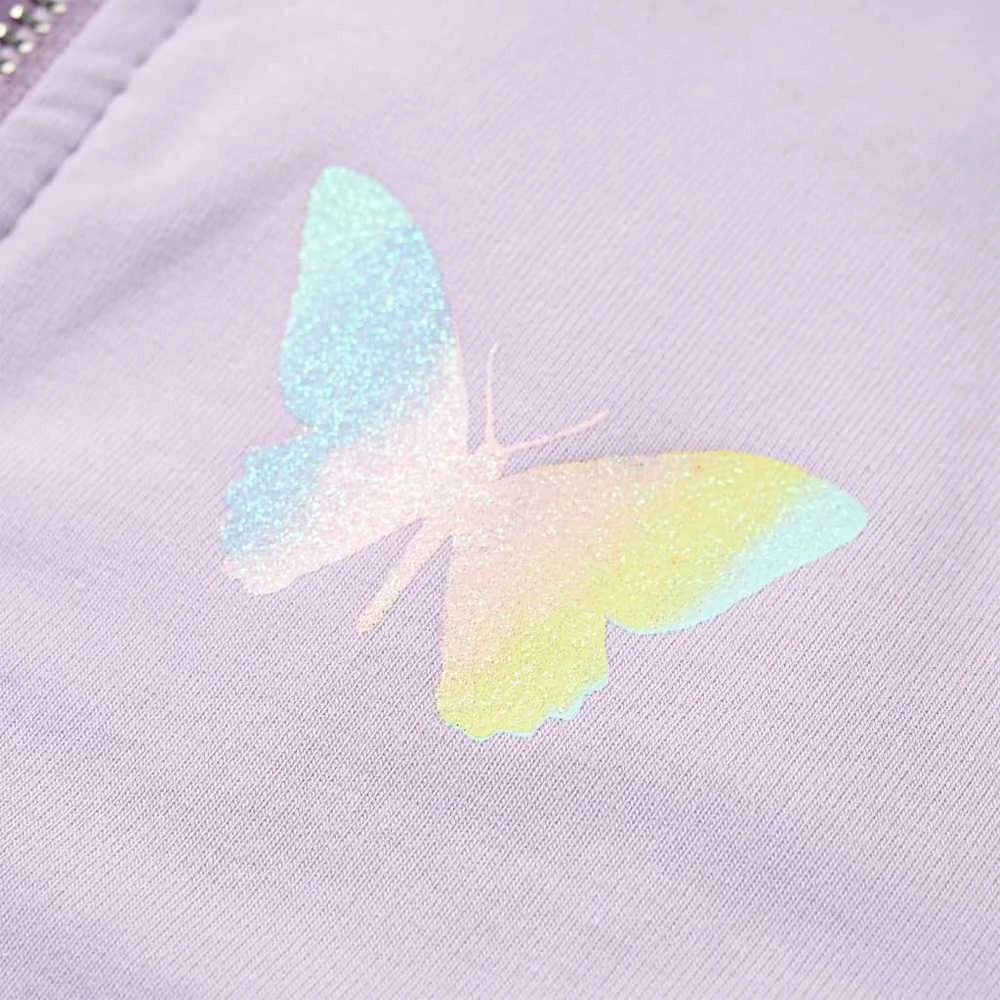 Vaikiškas sportinis megztinis su gobtuvu, alyvinės spalvos, 104 dydžio