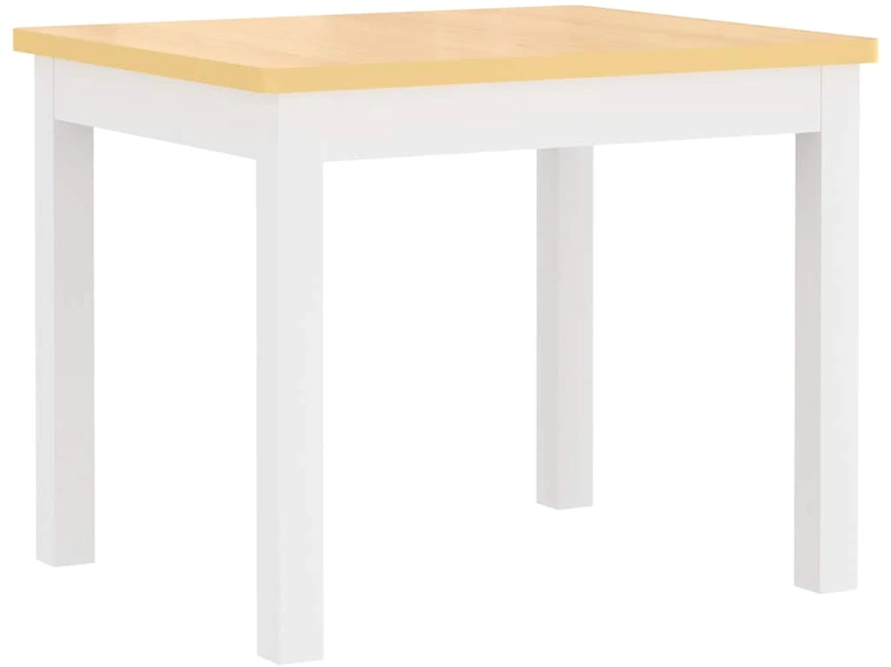 Vaikiškas stalo ir kėdžių komplektas, 4 dalių, baltas, MDF