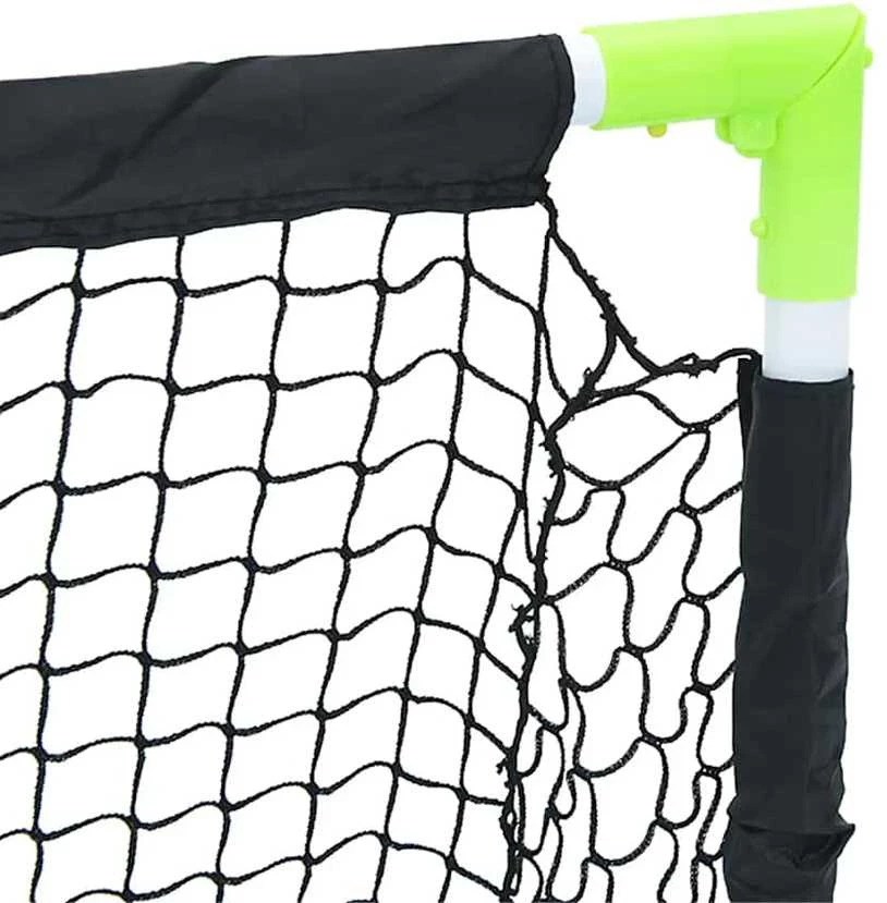 Vaikiški futbolo vartai, juodi, 90x64x64cm, sulankstomi