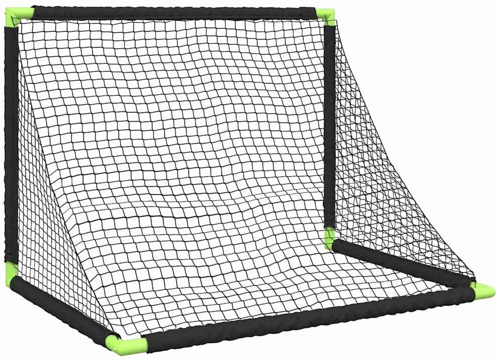 Vaikiški futbolo vartai, juodi, 90x64x64cm, sulankstomi