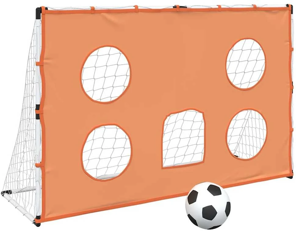 Vaikiški futbolo vartai su taikiniu ir kamuoliu, 182x62x118cm
