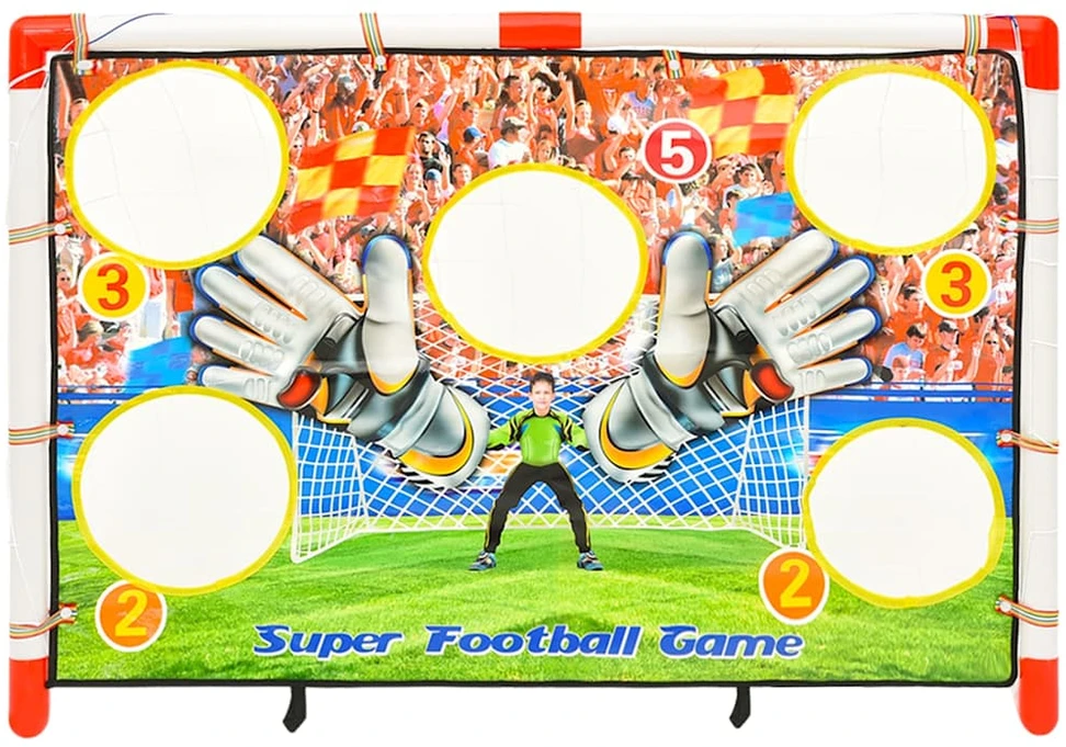 Vaikiški futbolo vartai su treniruočių sienele, 120x51x77,5cm