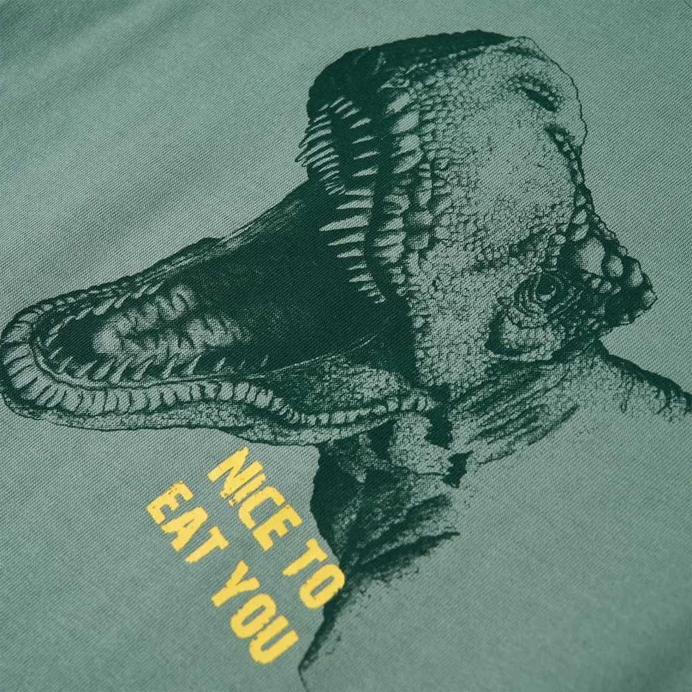Vaikiški marškinėliai, chaki spalvos, 128 dydžio