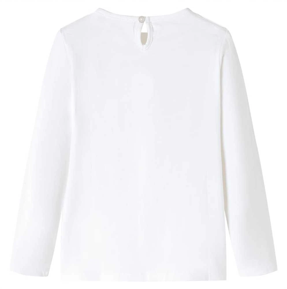 Vaikiški marškinėliai ilgomis rankovėmis, ekru spalvos, 128 dydžio
