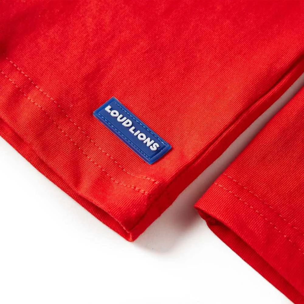 Vaikiški marškinėliai ilgomis rankovėmis, raudonos spalvos, 104