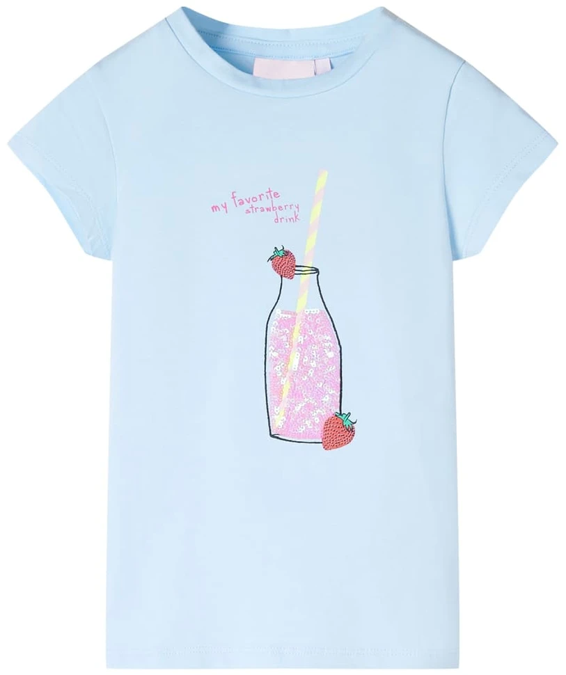 Vaikiški marškinėliai, šviesiai mėlynos spalvos, 140 dydžio