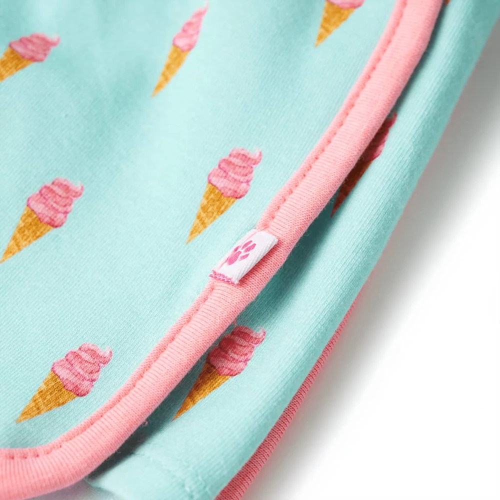 Vaikiški šortai su sutraukiama juostele, šviesūs mėtiniai, 116 dydžio