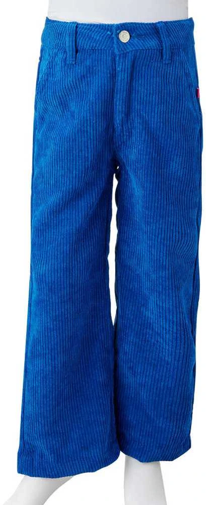 Vaikiškos kelnės, kobalto mėlynos spalvos, velvetas, 128 dydžio