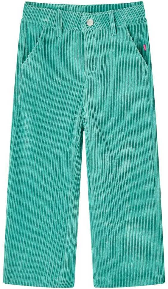 Vaikiškos kelnės, mėtinės žalios spalvos, velvetas, 104 dydžio