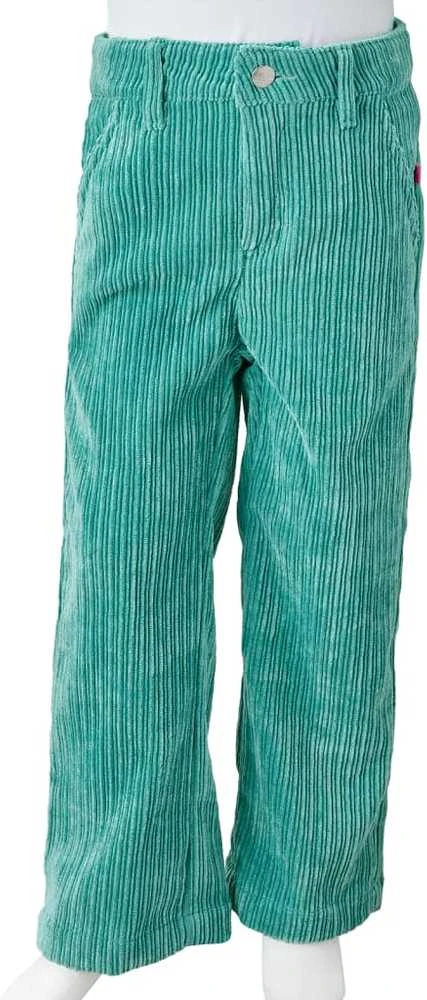Vaikiškos kelnės, mėtinės žalios spalvos, velvetas, 128 dydžio