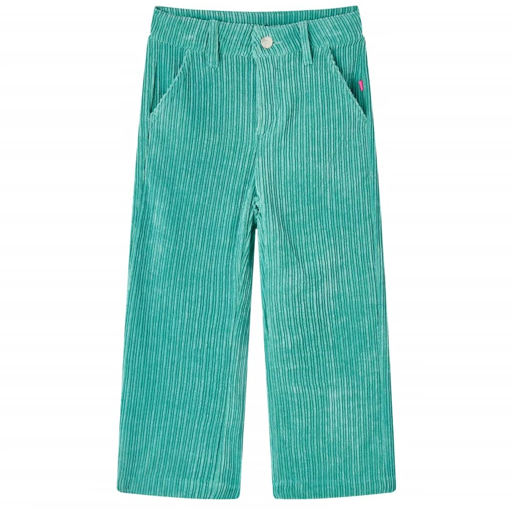 Vaikiškos kelnės, mėtinės žalios spalvos, velvetas, 128 dydžio