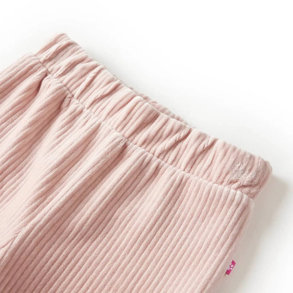 Vaikiškos kelnės, šviesiai rožinės spalvos, velvetas, 128 dydžio