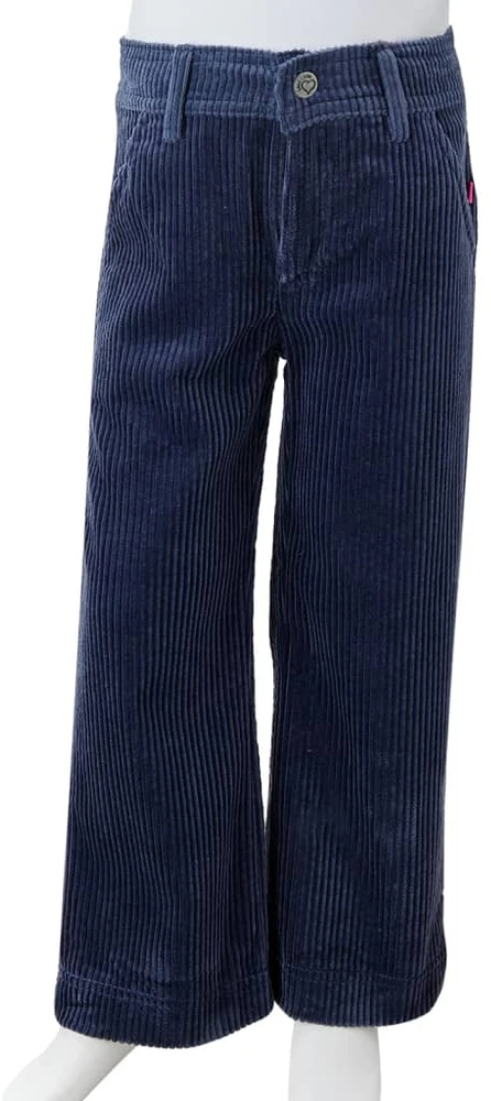 Vaikiškos kelnės, tamsiai mėlynos spalvos, velvetas, 116 dydžio