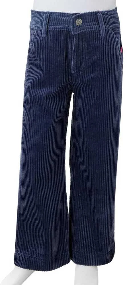 Vaikiškos kelnės, tamsiai mėlynos spalvos, velvetas, 92 dydžio