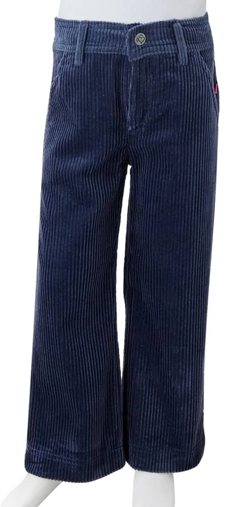 Vaikiškos kelnės, tamsiai mėlynos spalvos, velvetas, 92 dydžio