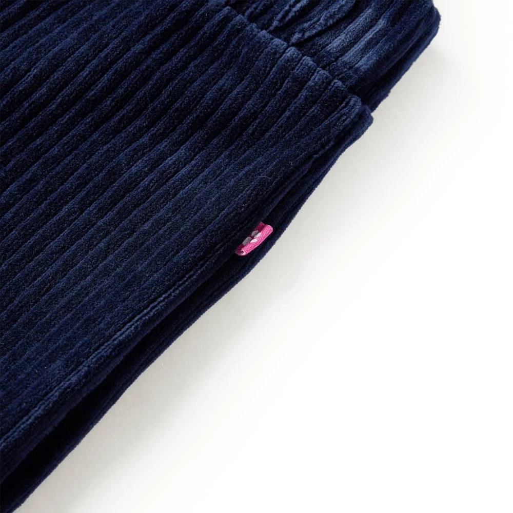 Vaikiškos kelnės, tamsiai mėlynos spalvos, velvetas, 128 dydžio