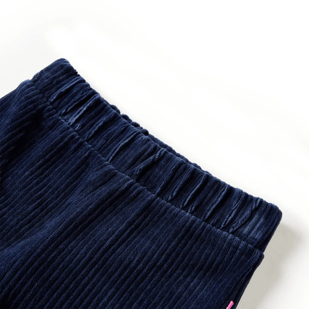 Vaikiškos kelnės, tamsiai mėlynos spalvos, velvetas, 92 dydžio