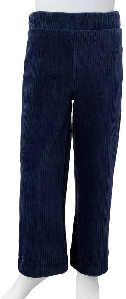 Vaikiškos kelnės, tamsiai mėlynos spalvos, velvetas, 116 dydžio