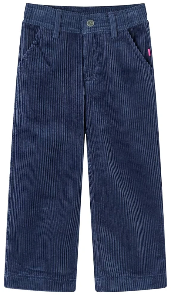 Vaikiškos kelnės, tamsiai mėlynos spalvos, velvetas, 92 dydžio