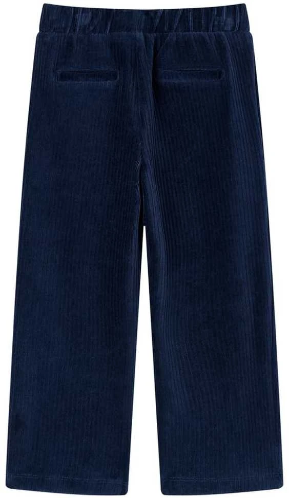 Vaikiškos kelnės, tamsiai mėlynos spalvos, velvetas, 116 dydžio