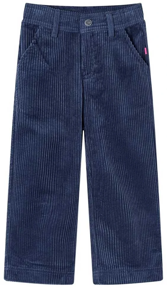 Vaikiškos kelnės, tamsiai mėlynos spalvos, velvetas, 104 dydžio
