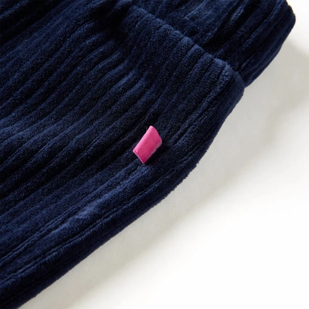 Vaikiškos kelnės, tamsiai mėlynos spalvos, velvetas, 116 dydžio