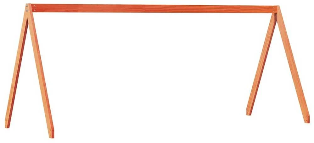 Lova Vaikiškos lovos stogas, vaško rudas, 209x85,5x88cm, pušis