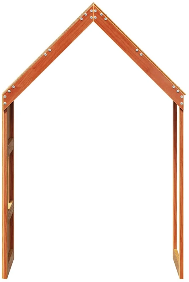 Lova Vaikiškos lovos stogas, vaško rudas, 55x99x139,5cm, pušis