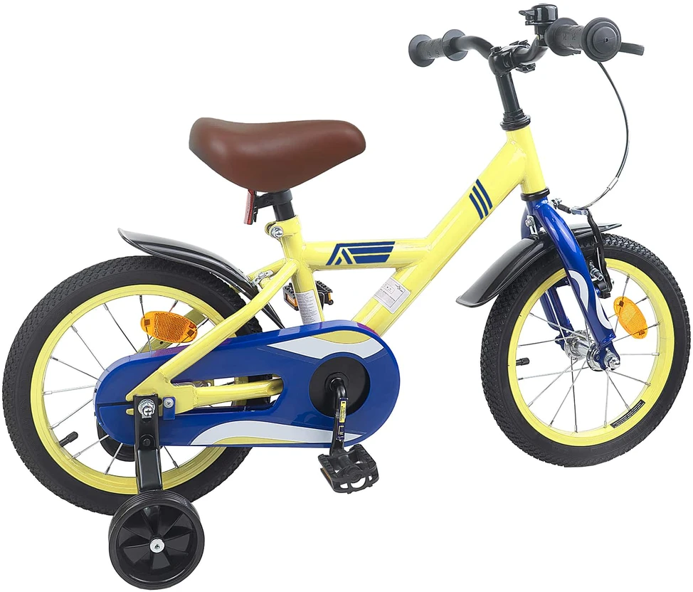 Vaikų Dviratis 14 Colių 3-5 metų amžiaus Geltona